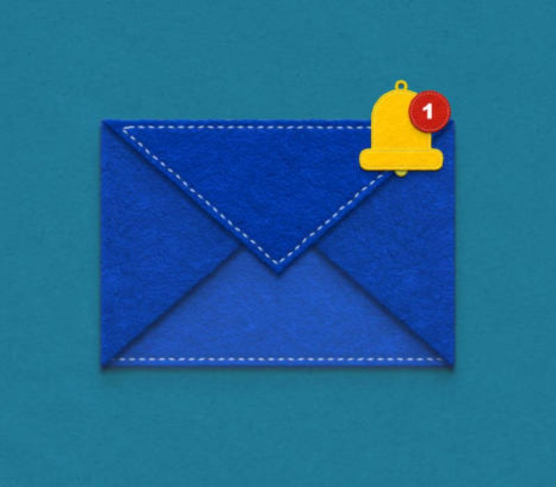 yellow envelope with notification-Email concept